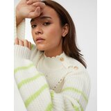 Orsay Green and White Women's Striped Sweater with Wool - Women | Shoptok.si