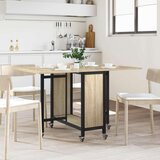  Zložljiva jedilna miza z kolesi 130 x 80 x 76,5 cm jeklena PB, (5000268896) | Shoptok.si