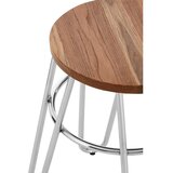 Premier Housewares Stolček iz masivnega bresta v srebrni barvi/v naravni barvi District – | Shoptok.si
