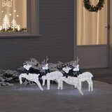  LED Riječni jeleni 4 pcs Srebrno tkanina | shoptok.hr