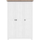  Ormar od borovine s 3 vrata bijeli 118 x 50 x 171,5 cm Panama | Eponuda.com