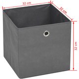  Kutije za pohranu od netkane tkanine 4 kom 32 x 32 x 32 cm sive | shoptok.hr