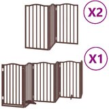 vidaXL Vrata za pse s vratašcima 12 panela sklopiva 600 cm drvo topole | shoptok.hr