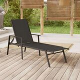  Ležalnik iz jekla in tekstila črn, (20662877) | Shoptok.si