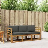  Set vanjskih sofa s jastukom 3 pcs Prirodna i antracit | shoptok.hr