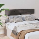 vidaXL Posteljno vzglavje sivo 124x3x81 cm trdna borovina | Shoptok.si