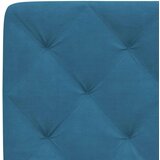 vidaXL Posteljni okvir z vzglavjem moder 140x200 cm žamet | Shoptok.si