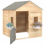  Kućica za igru s vratima i posudama za cvijeće masivna jelovina | shoptok.hr