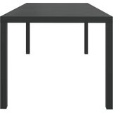  Vrtni stol crni 185 x 90 x 74 cm aluminijum i WPC | shoptok.hr