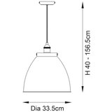  Endon 98744 - Visilica na sajli FRANKLIN 1xE27/10W/230V mesing | Eponuda.com