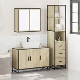  3-dijelni set kupaonskog namještaja boja hrasta sonome drveni | shoptok.hr