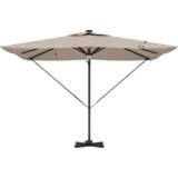 vidaXL Kantilever Roma Suncobran s LED-ovima Taupe 286x285x270 cm Aluminij | shoptok.hr