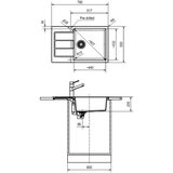 Franke 143.0617.617 Sirius 2.0 S2D 611-78 XL pomivalno korito iz umetnega kamna | Shoptok.si