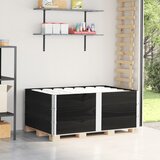 vidaXL Paletni okvirji 3 kosi črni 150x100 cm trdna borovina | Shoptok.si