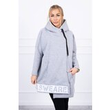 Kesi Insulated sweatshirt with zipper in gray color | shoptok.hr