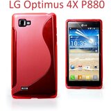  Gumijasti / gel etui S-Line za LG Optimus 4X HD P880 - rdeči Cene