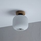  Stropna svetiljka HARMA WOOD 1xE27/15W/230V hrast/bela prečnik 20 cm | Eponuda.com
