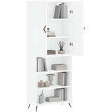  Visoka komoda bijela 69 5x34x180 cm konstruirano drvo | shoptok.hr