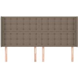  Vzglavje z ušesi taupe 163x16x118/128 cm blago, (20952345) | Shoptok.si