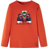 vidaXL Otroška majica z dolgimi rokavi oranžna 128 | Shoptok.si