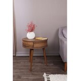 Hanah home Yuvarlak - Walnut Walnut Side Table OŠTEĆENO | Eponuda.com