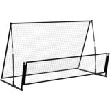 The Living Store Nogometni gol z odbojno mrežo 2 v 1 202x104x120 cm jeklo - Nogometni Gol Z Odbojno Mrežo, (21417461) | Shoptok.si
