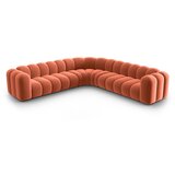 Micadoni Rožnata žametna kotna sedežna garnitura Lupine – | Shoptok.si
