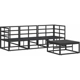  Sjedeća garnitura za vrt 4 pcs Crna Metal | shoptok.hr