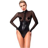 Noir Handmade - sjajni prozirni bodi (crni) - XL Cijene
