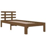  Posteljni okvir medeno rjav iz trdnega lesa 100x200 cm, (20643343) | Shoptok.si
