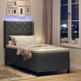  LED Box Spring Krevet Tamno siva 90 x 200 cm tkanina | shoptok.hr