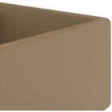  Luksuzni četvrtasti umivaonik mat krem 41 x 41 cm keramički | shoptok.hr