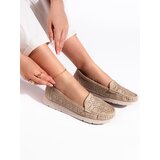 Shelvt Women's openwork moccasins beige Cijene