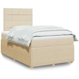 vidaXL Krevet box spring s madracem krem 120 x 190 cm od tkanine | shoptok.hr