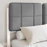 vidaXL Posteljni okvir z oblazinjenim vzglavjem Svetlo siva, (5000100455) | Shoptok.si
