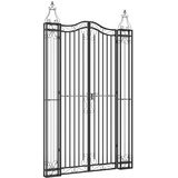  Vrtna vrata crna 121 x 8 x 200 cm od kovanog željeza | shoptok.hr