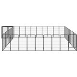  Ograda za pse s 42 panela crna 50 x 100 cm čelik obložen prahom | Eponuda.com