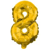 Procos Številni folija baloni v zlati barvi – številka 8, 86 cm | Shoptok.si