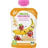 Sadno-žitni pire v vrečki - banana in jagoda z ovsom in kvinojo - 100 g