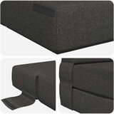  Preklopni madrac za sofu Tamnosiva 100 x 80 x 60 cm Tkanina | shoptok.hr