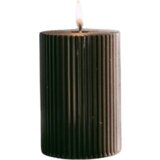 Eulenschnitt Stebričasta sveča z rebrasto površino - majhna - črna Cene