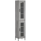 Maison Chic Visoka omara - Komoda - Predalnik siva sonoma 34,5x34x180 cm inženirski les, (21720647) | Shoptok.si