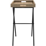  Sklopivi stol s pladnjem bež 65 x 40 x 75 cm od poliratana | shoptok.hr