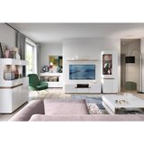 Mömax Vitrina Linate, Bela, Barva Hrasta | Shoptok.si