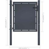  Vrata iz jekla 100x75 cm antracitna | Shoptok.si