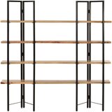 Police za knjige s 4 razine 160x35x160 cm masivno drvo manga | shoptok.hr