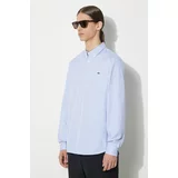 Lacoste Pamučna košulja za muškarce, boja: bijela, regular, s button-down ovratnikom, CH2936
