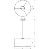  Luster na sajli LOFT SHADE 1xE27/60W/230V prečnik 40 cm bela/zlatna | Eponuda.com