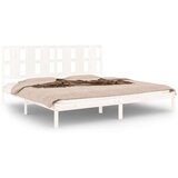  Posteljni okvir bel iz trdnega lesa 180x200 cm 6FT, (20647879) | Shoptok.si