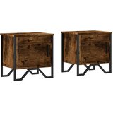  Noćni ormarići 2 kom boja dimljenog hrasta 40x30x40 cm drveni | shoptok.hr